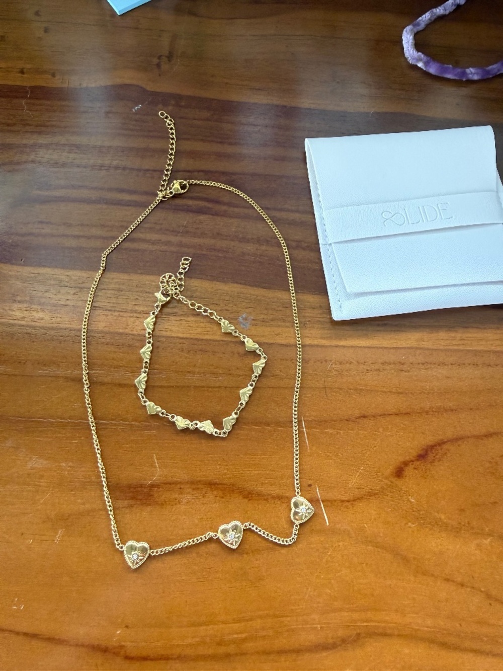 Gold heart jewelry